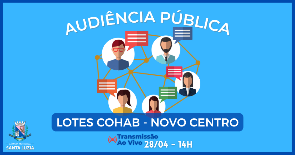 Câmara convoca audiência pública urgente para debater os lotes da COHAB no bairro Novo Centro