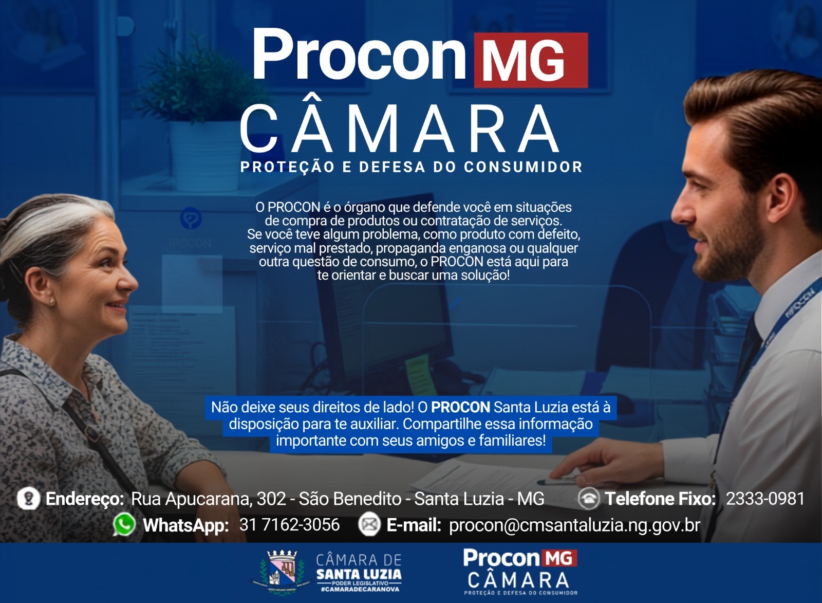 Imagem da notícia: PROCON MG SANTA LUZIA